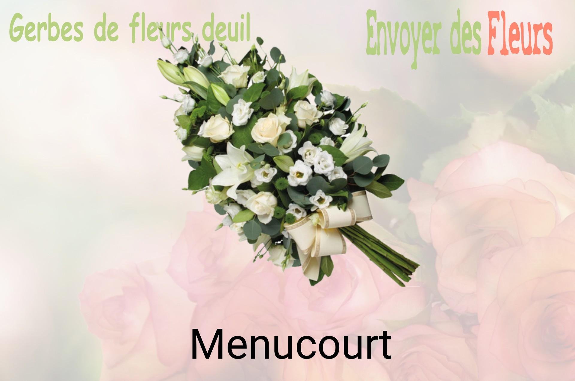 Gerbe de fleurs de deuil livrée à Menucourt